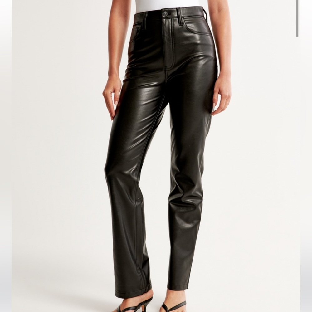 Abercrombie & Fitch Black Leather Pants